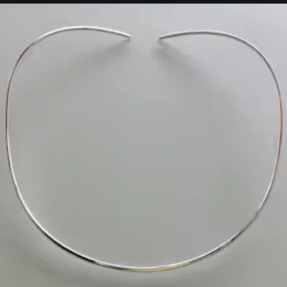 VINTAGE Sterling Silver Collar Mother of Pearl Round 925 Scrollwork Neck… - Picture 5 of 13